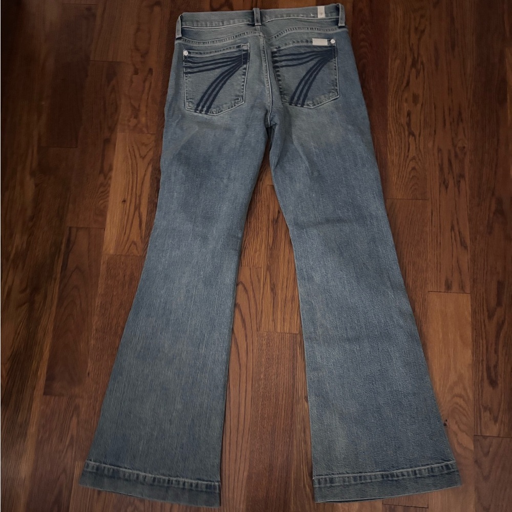 7 For All Mankind Blue Flare Jeans